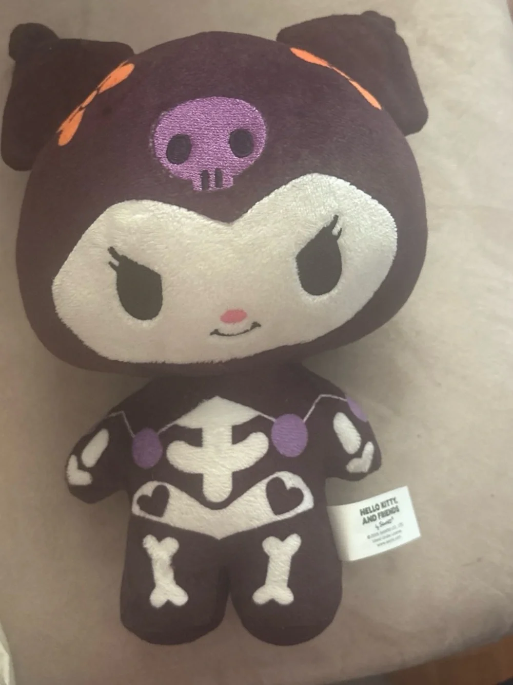 Sanrio Kuromi Plush - Black, White & Purple Accents - Picture 2 of 3